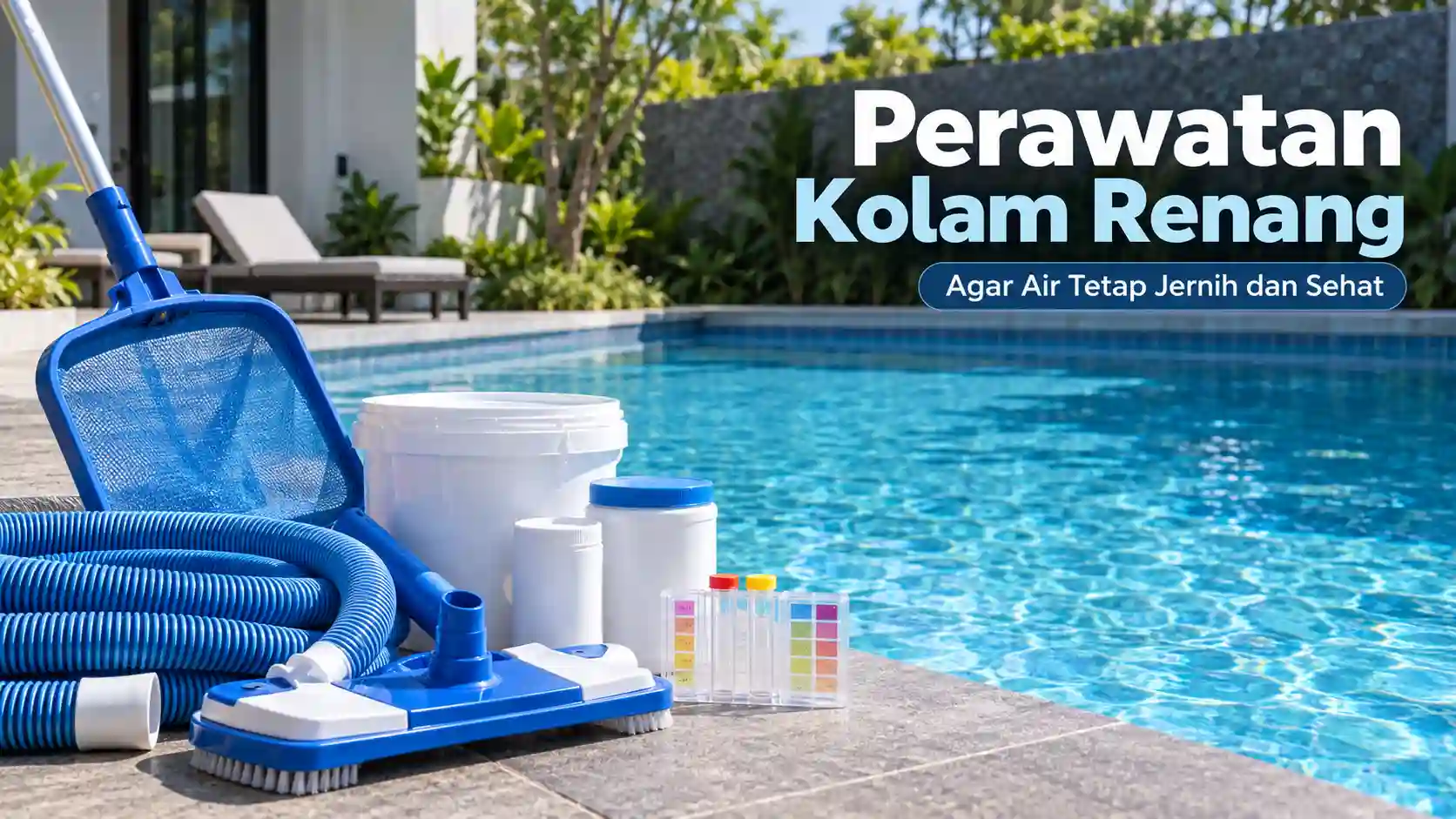 Pressure gauge pada filter kolam renang dan sistem pompa